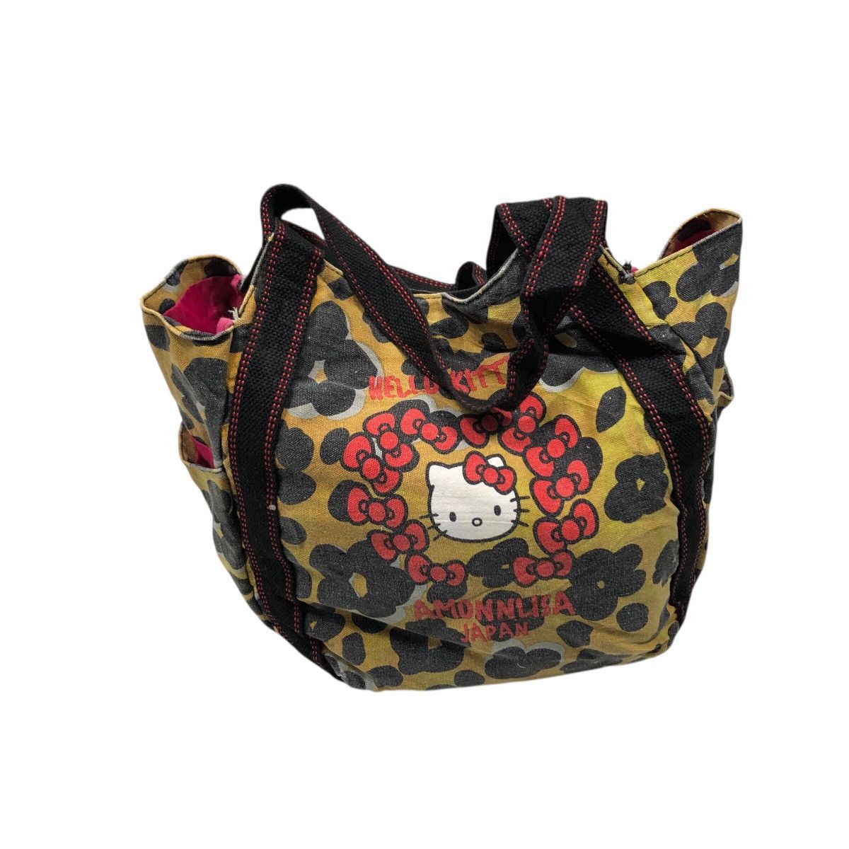 Japanese Brand 📌VINTAGE TOTE BAG HELLO KITTY AMONNLISA JAPAN FULL PRINT Size ONE SIZE - 7 Thumbnail