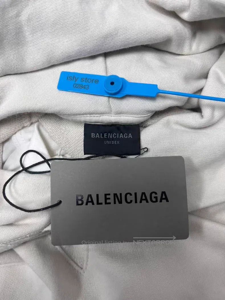 Balenciaga Balenciaga Logo Letter Print Cracked Edge Long Sleeve Pull Size US S / EU 44-46 / 1 - 5 Thumbnail