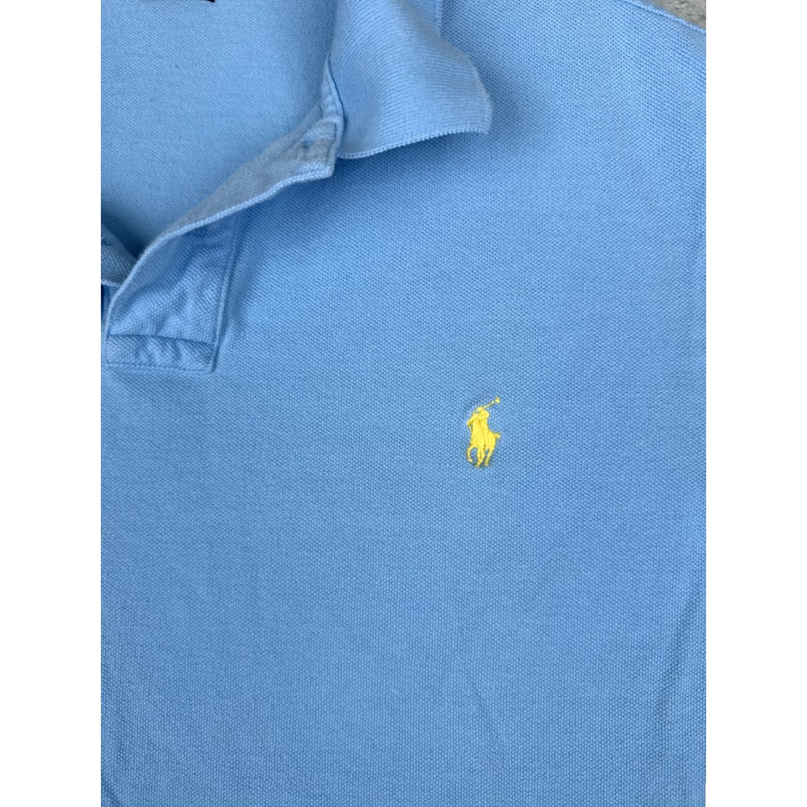 Ralph Lauren VINTAGE Ralph Lauren Polo Shirt 2XL Blue Slim Fit Short Sleeve Cotton Mens Size US XXL / EU 58 / 5 - 6 Thumbnail