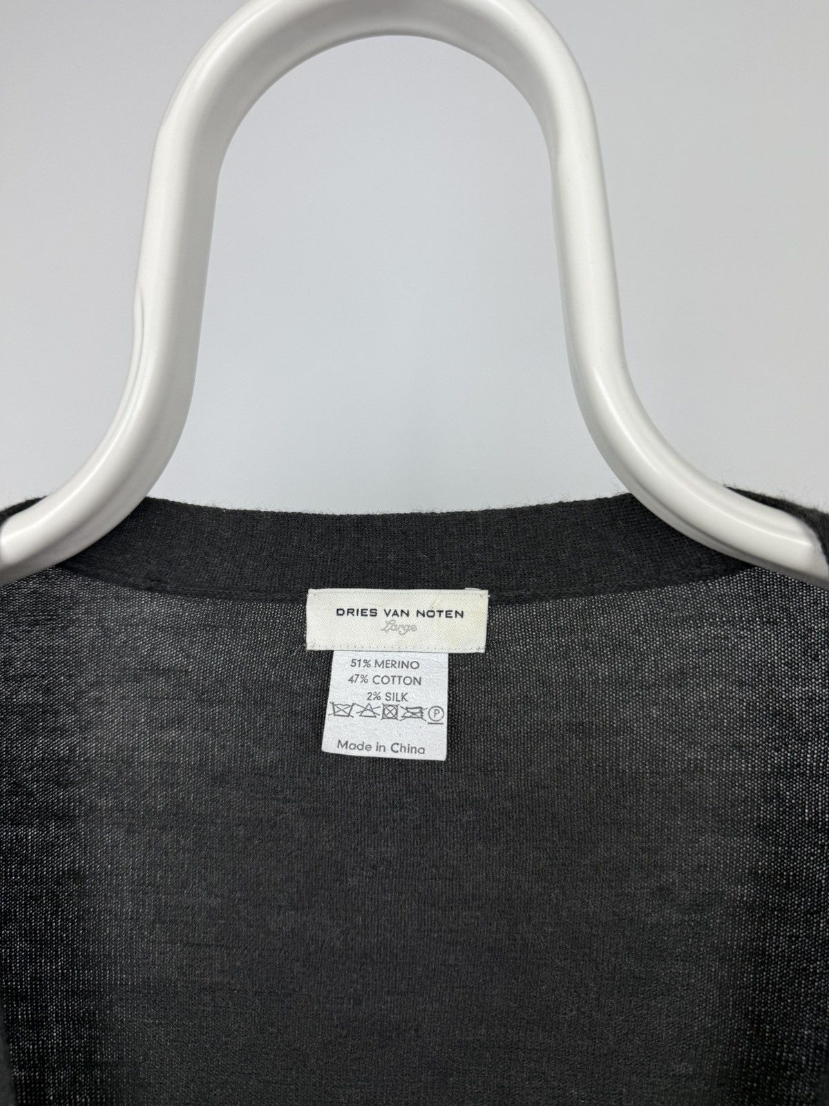Dries Van Noten Grey Wool Cardigan Size US L / EU 52-54 / 3 - 3 Thumbnail