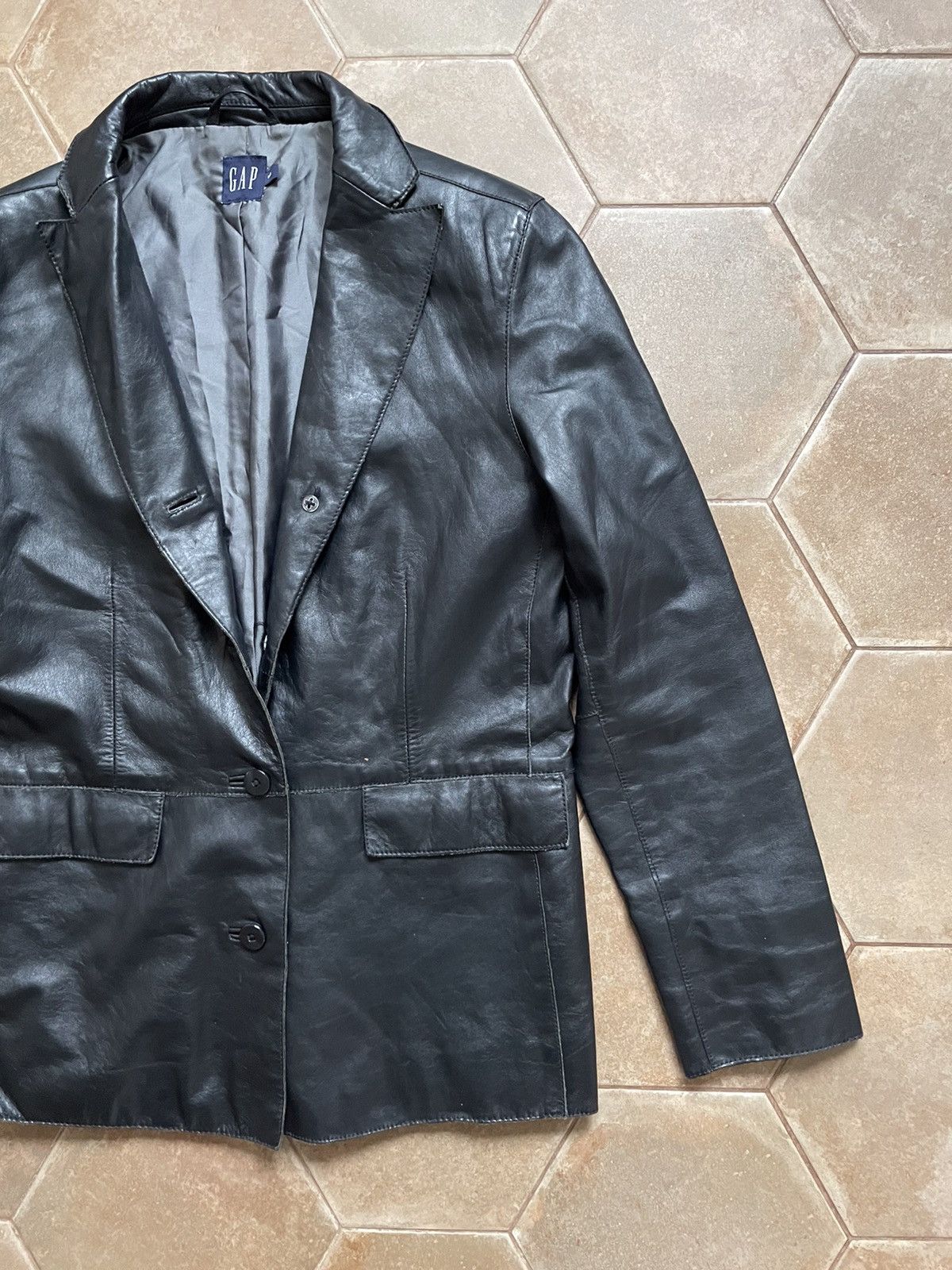 Japanese Brand VINTAGE GAP LEATHER BLAZER JACKET Size M / US 6-8 / IT 42-44 - 2 Thumbnail
