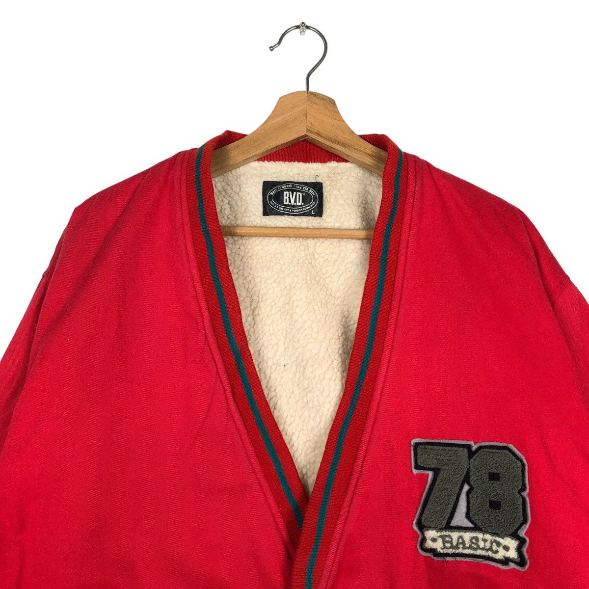 Hysteric Glamour 🔥90s Vintage Bomber Cardigan Jacket BVD Japan Made Big Logo Size US L / EU 52-54 / 3 - 3 Thumbnail