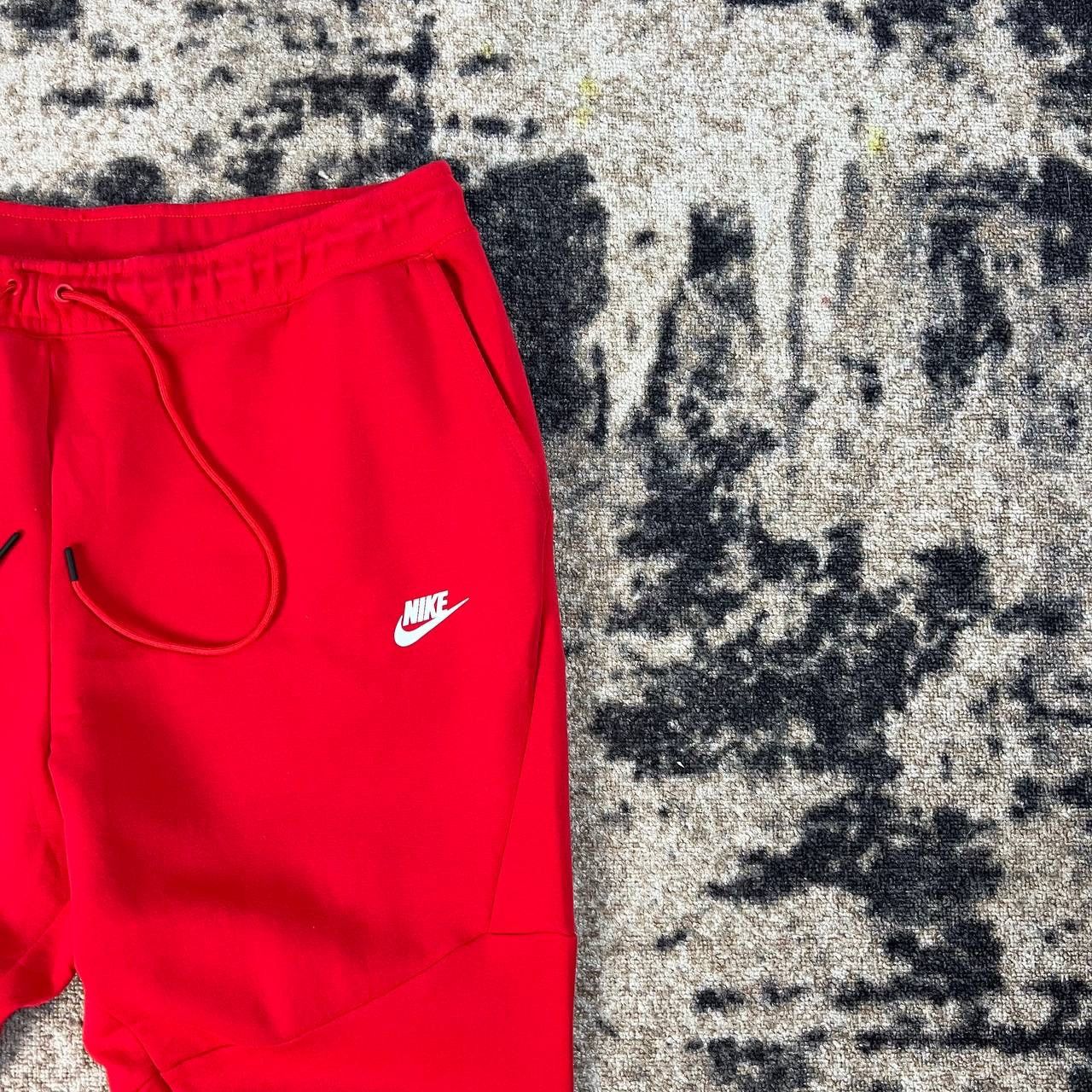 Nike Nike Tech Fleece Mini Logo Red Drill Sweatpants Size US 38 / EU 54 - 3 Thumbnail