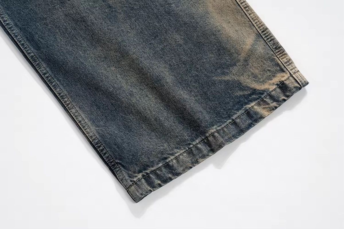 Japanese Brand × Jean Street Style Light Gray Straight Baggy Jeans Size US 33 - 10 Thumbnail