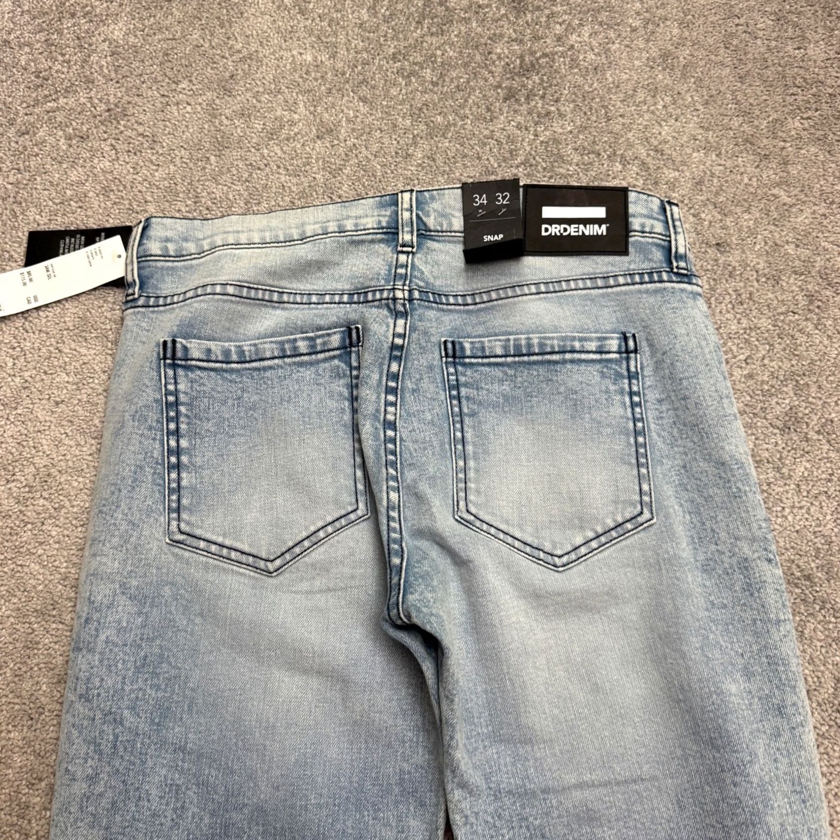 Dr. Denim Dr. Denim Snap Tight Slim Distressed Denim Jeans Mens 34x32 Light Mist Blue NWT Size US 34 / EU 50 - 5 Thumbnail