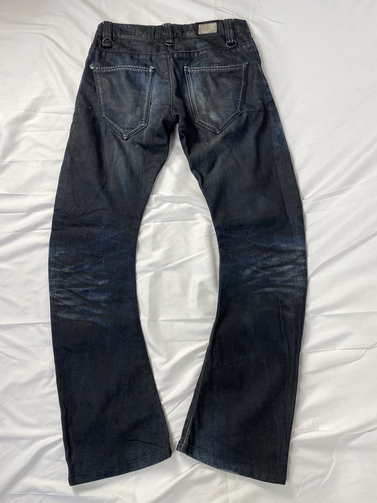 BUFFALO BOBS ✨ Archive Buffalo Bobs Curve Spiral Waxed Flared Punk Denim Size US 30 / EU 46 - 13 Thumbnail