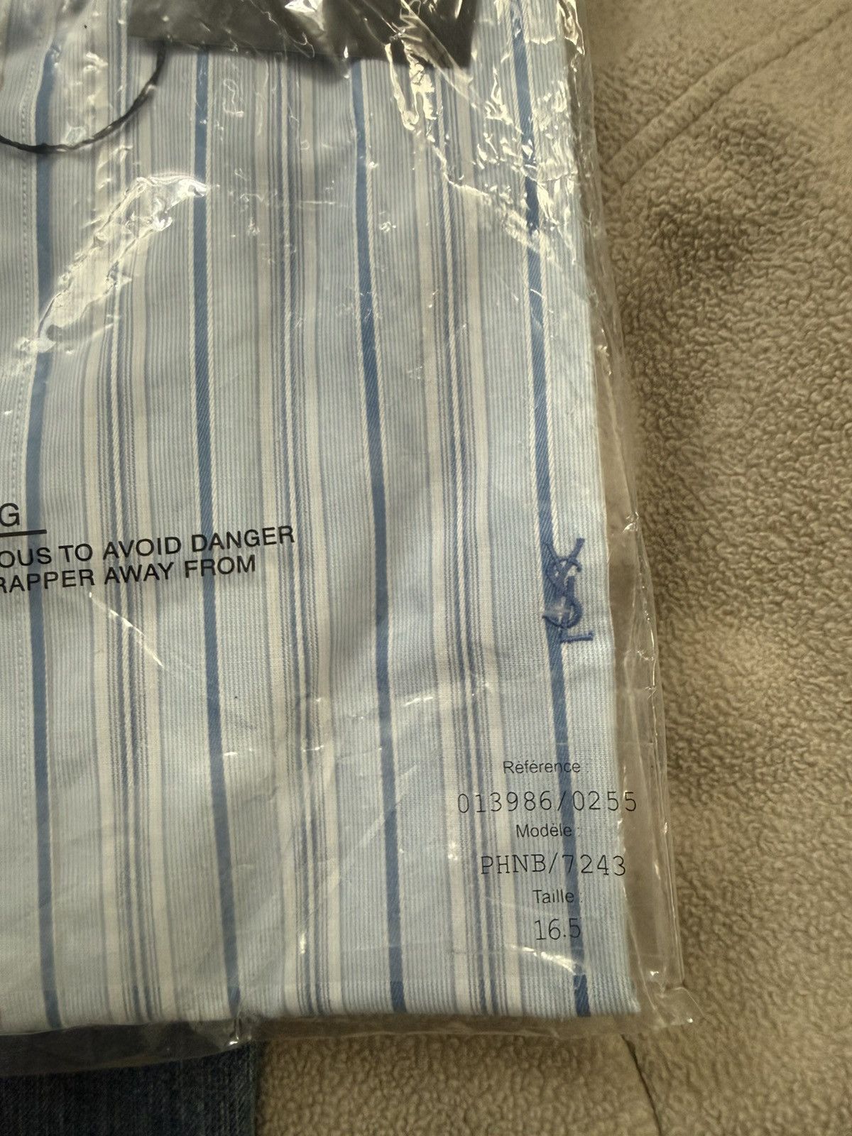 Yves Saint Laurent Blue YSL Shirt Cotton NWT Yves Saint Laurent dress shirt Size US XL / EU 56 / 4 - 5 Thumbnail