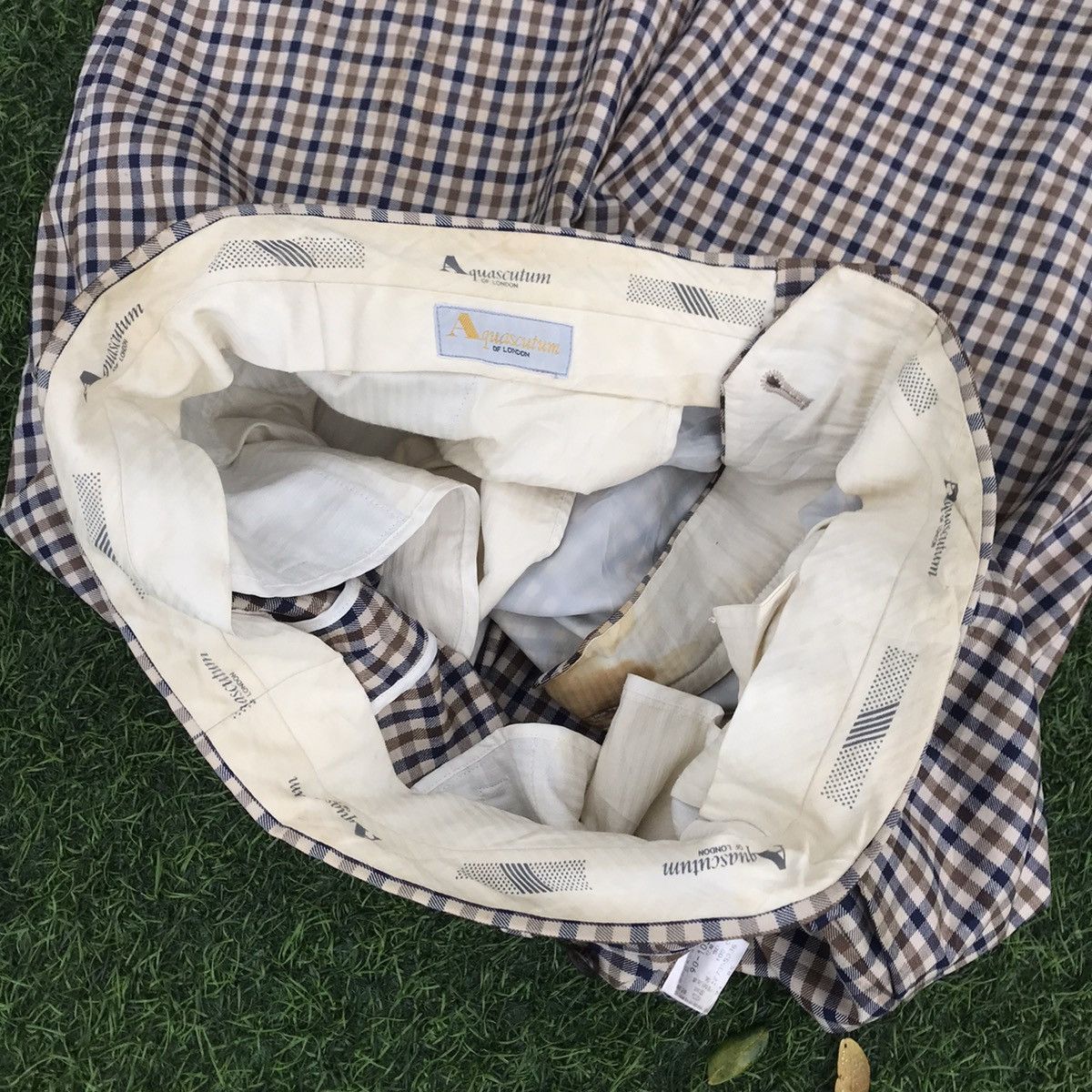 Aquascutum × Other UK × Vintage Aquascutum of london Winster Club Check Trouser Long Pants Size US 34 / EU 50 - 10 Thumbnail