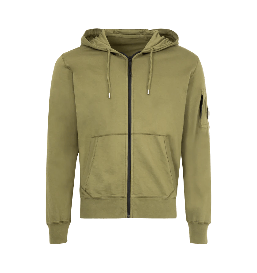 C.P. Company o1bcso1str1125 Light Fleece Hooded Sweatshirt in Green Size US XL / EU 56 / 4 - 1 Thumbnail