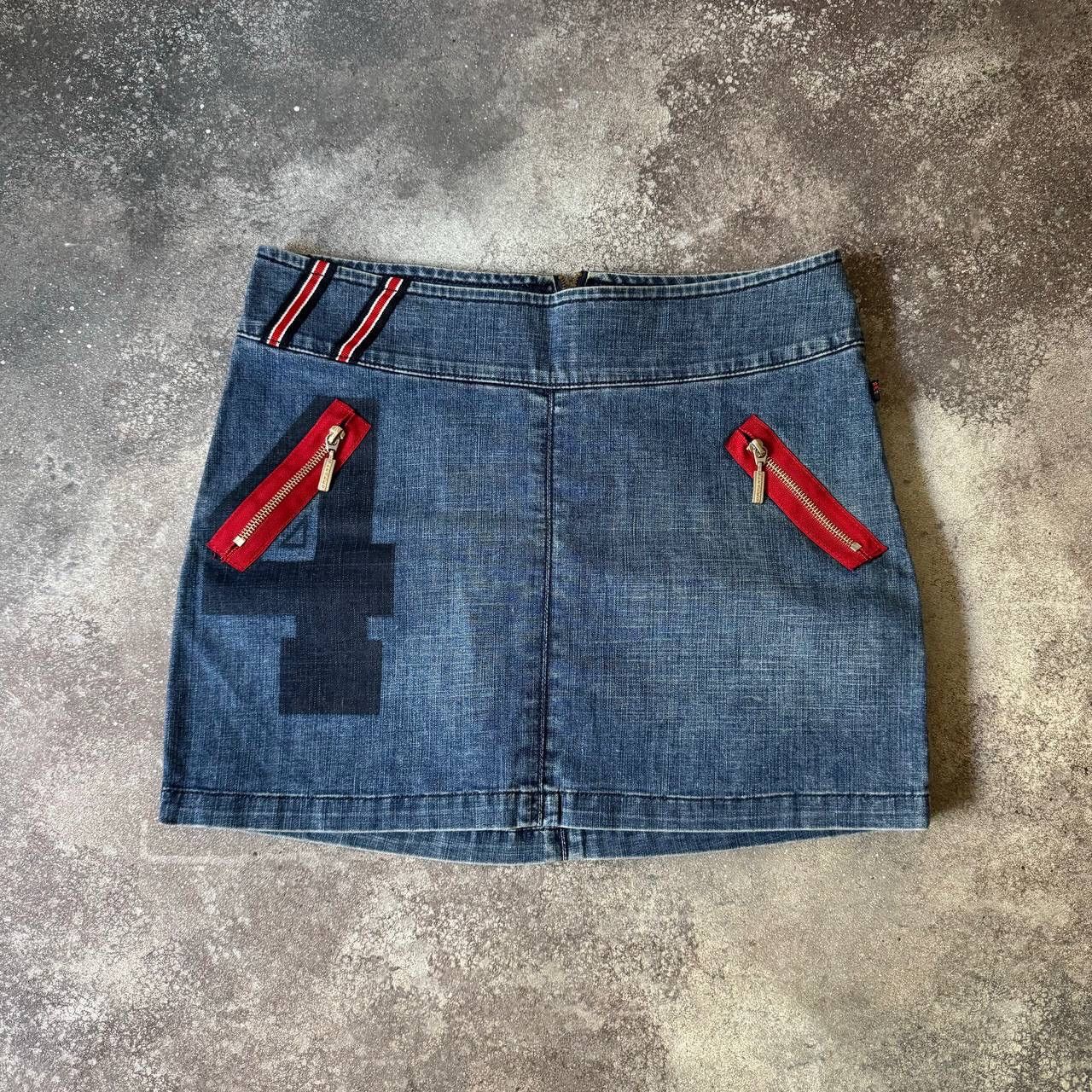 20471120 × Hysteric Glamour × Japanese Brand Y2K Super Sexy Vintage Denim Mini Skirt Size 30" / US 8 / IT 44 - 1 Thumbnail