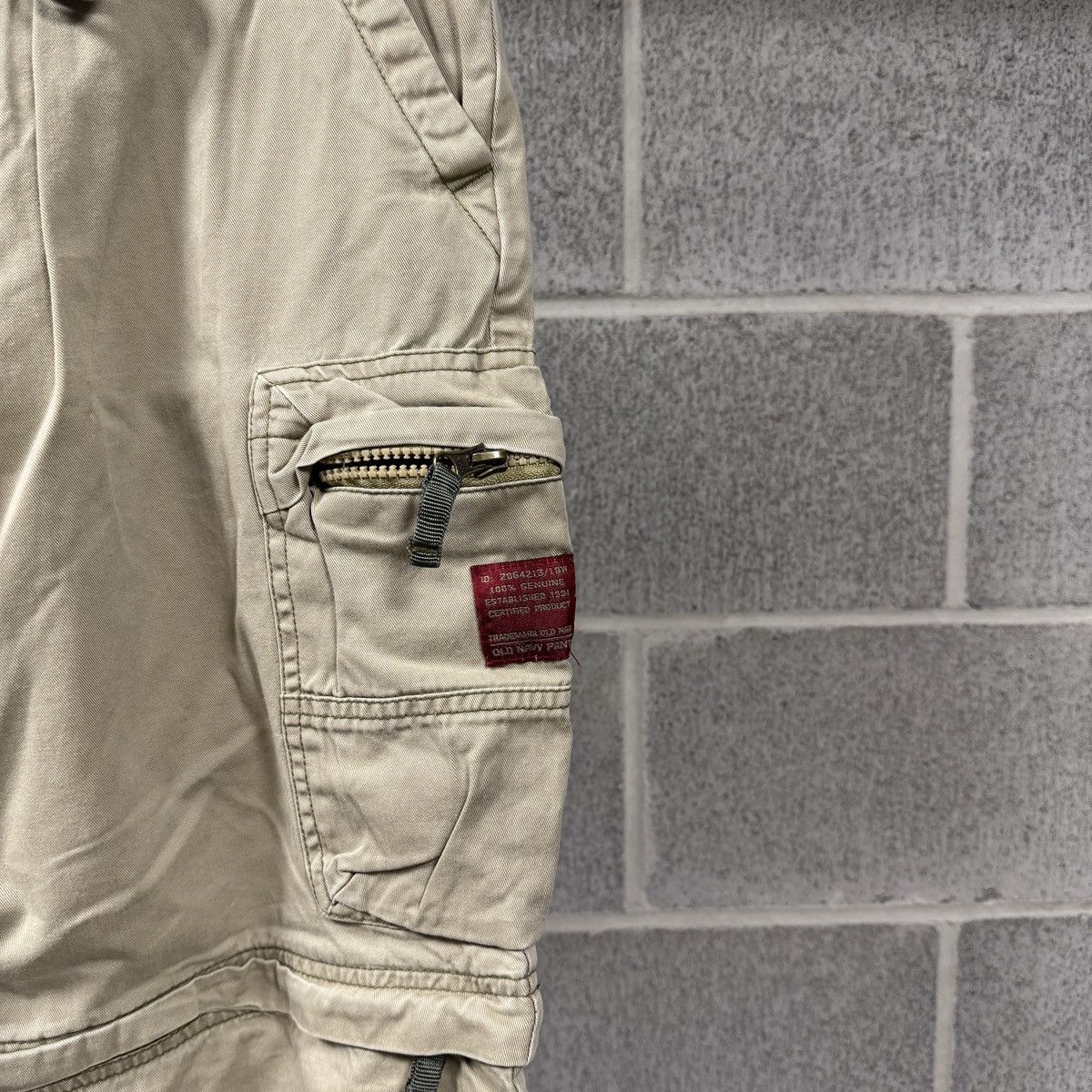 Vintage Old Navy Tan Paratrooper Cargo Pants ERD Grunge Raimundo Size US 29 - 8 Thumbnail