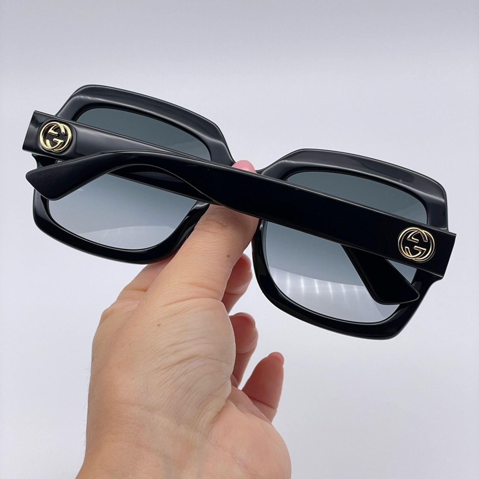 Gucci BRAND NEW GUCCI GG0036SN 001 Black/Grey Women Sunglasses Size ONE SIZE - 7 Thumbnail