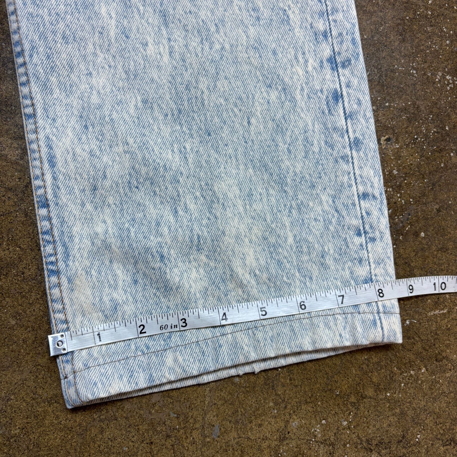 Levi's × Vintage VTG 80s Levi's 501 Straight Acid Wash Jeans 36x32 (34x27.5) Size US 34 / EU 50 - 10 Thumbnail