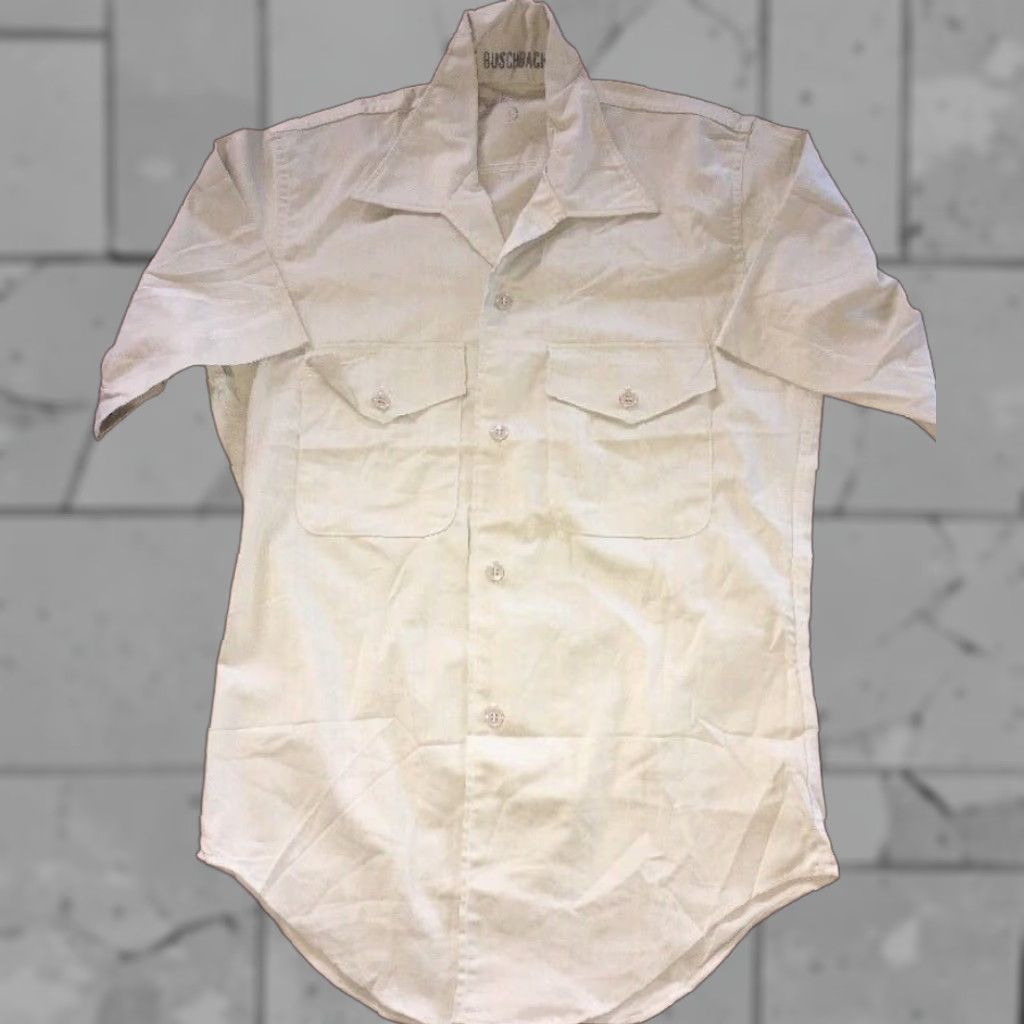Vintage VINTAGE Buschbscher Men Short Sleeve Military Shirt Small Beige Button-Up Casual Department M Size US M / EU 48-50 / 2 - 1 Thumbnail