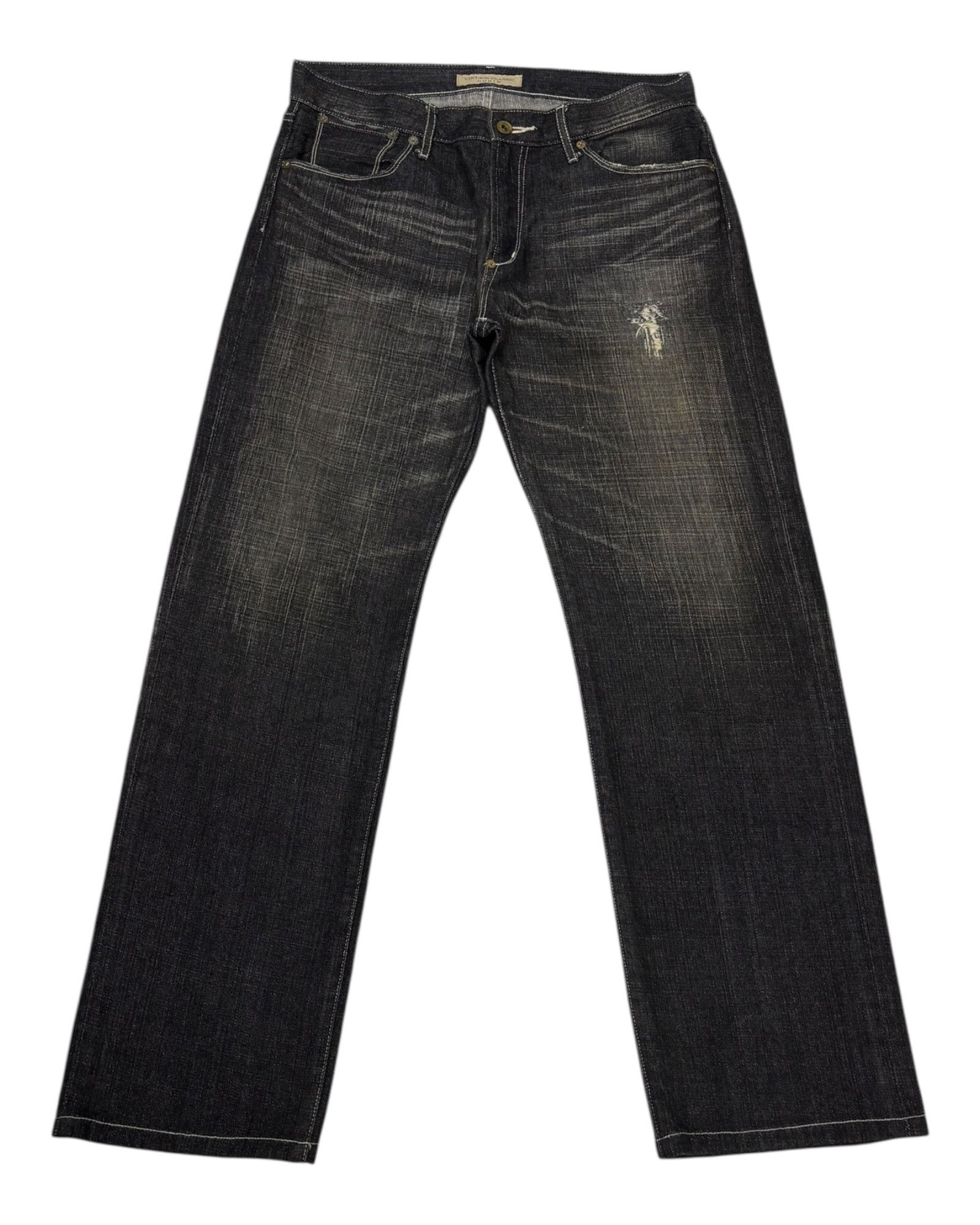 Undercover × Uniqlo Vintage Uniqlo Japan Black Undercover Style Baggy Denim Jean Size US 32 / EU 48 - 2 Thumbnail