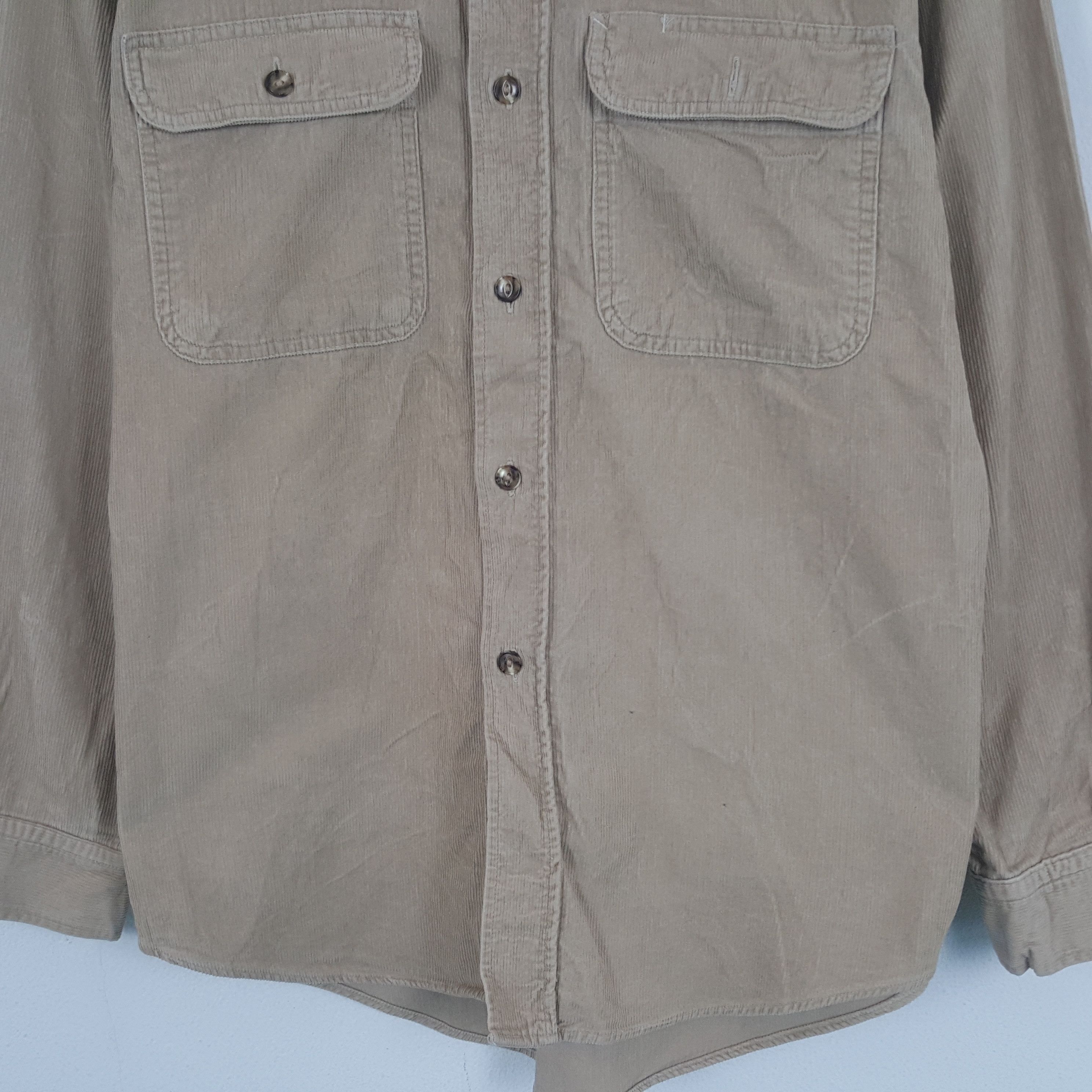 Sugar Cane × Vintage Vintage Sugar Cane Corduroy Worker Button Up Shirt Size US M / EU 48-50 / 2 - 2 Thumbnail