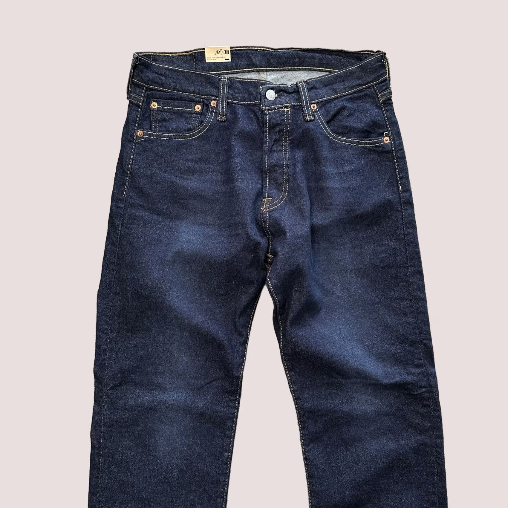 Levi's Levi's 501 Jeans Men 30x32 Straight Dark Wash Denim Stretch Size US 30 / EU 46 - 1 Thumbnail