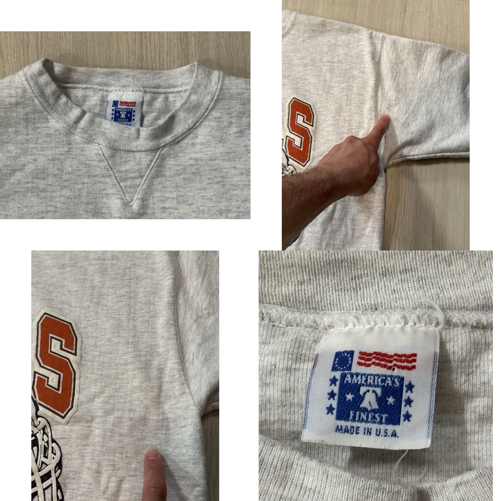 Vintage VINTAGE Bevo Crewneck Sweatshirt XL Men Gray 90s Texas Longhorns Football Graphic Print Size US XL / EU 56 / 4 - 8 Thumbnail