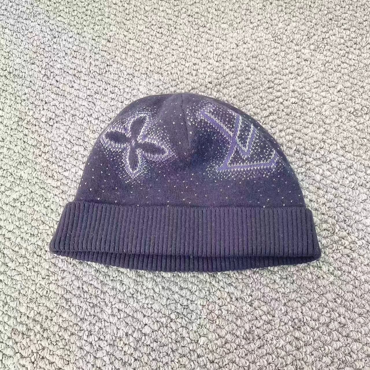 Louis Vuitton Louis Vuitton monogram blue and black knit hat Size ONE SIZE - 1 Thumbnail
