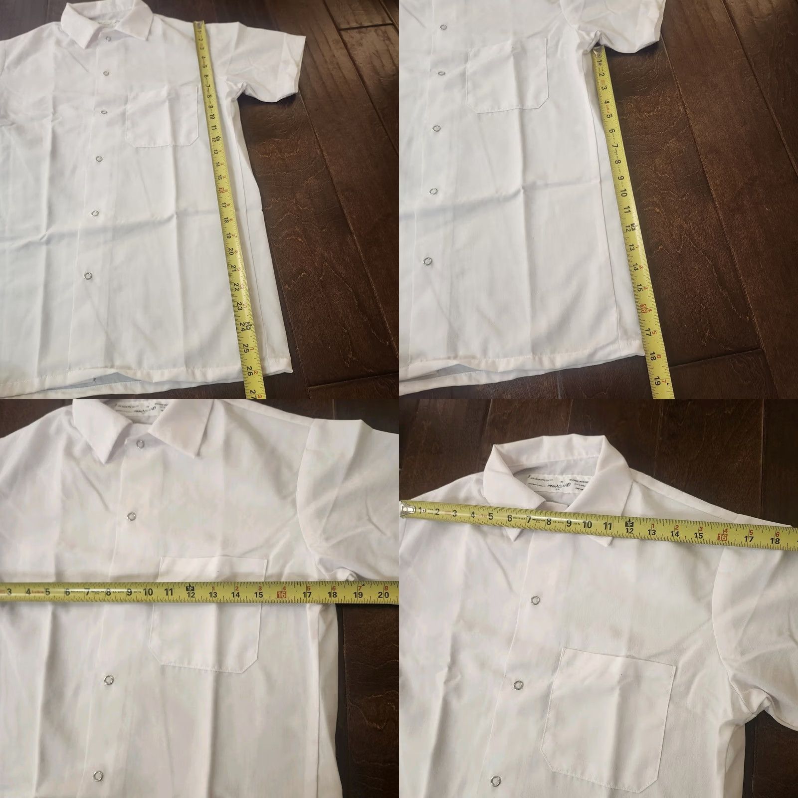 Vintage PinnacleHD Work Shirt Mens XS White Short Sleeve Button-Up Collared Casual Business Travel 90s? Size US XS / EU 42 / 0 - 8 Thumbnail