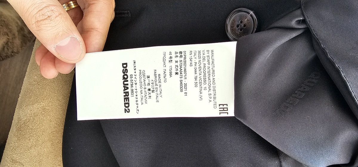 Dsquared2 Dsquared2 Double Zip Detail Wool Pea Coat Made in Italy Size US M / EU 48-50 / 2 - 4 Thumbnail