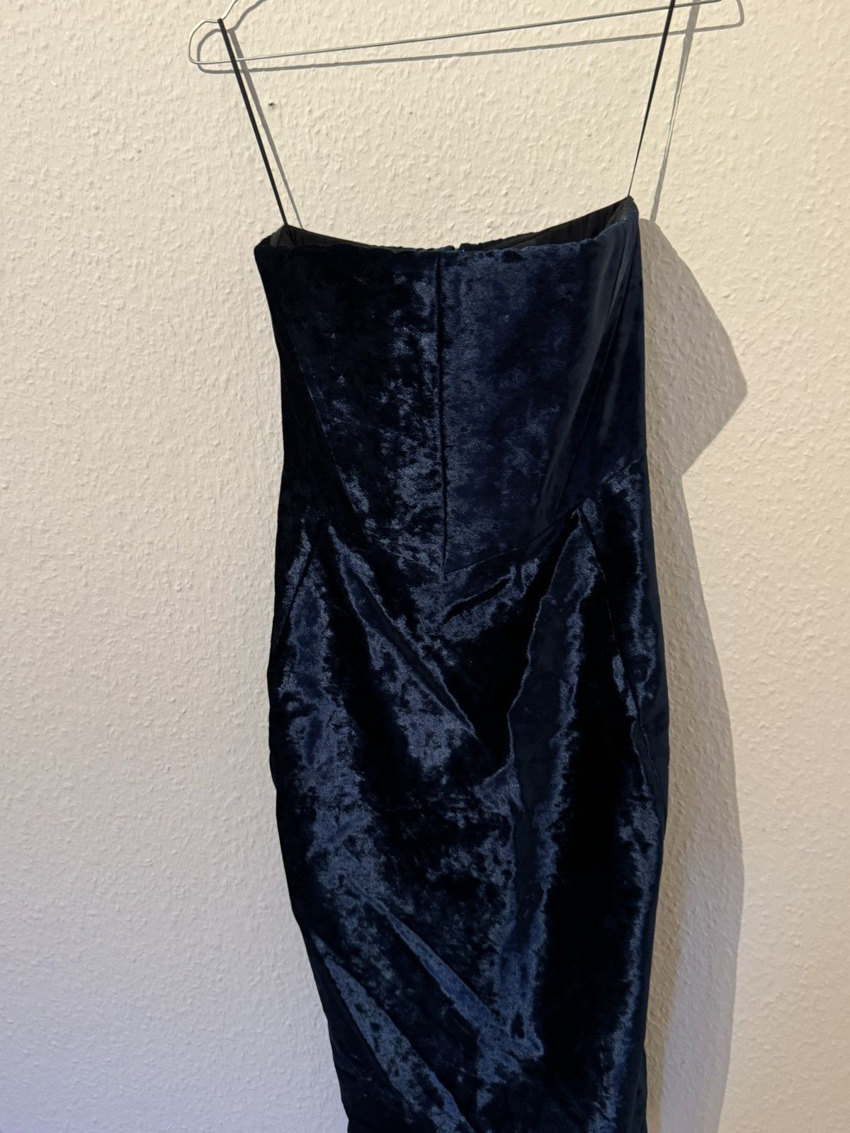 Acne Studios Strapless velvet dress with boning Size XS / US 0-2 / IT 36-38 - 2 Thumbnail