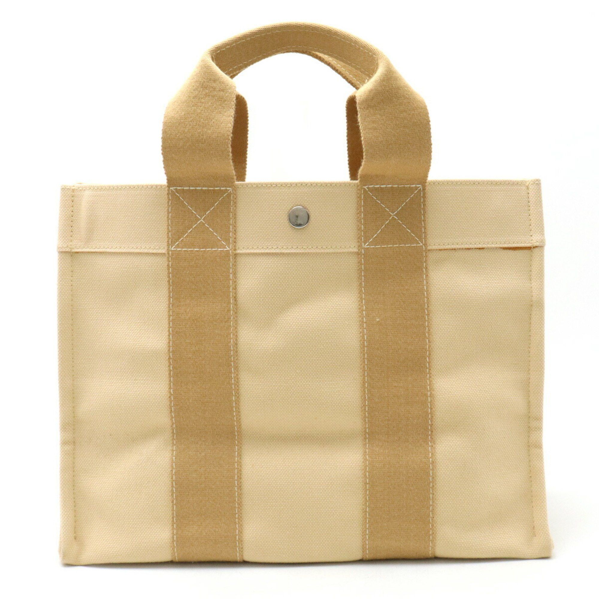 image of Hermes Bora Pm Tote Bag Handbag Canvas Beige, Women's
