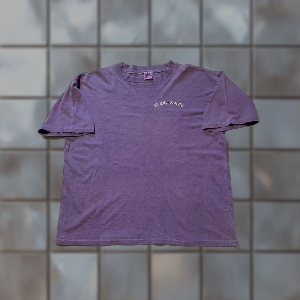 Vintage VINTAGE Kool Katz Purple Heavy Cotton Crewneck T-Shirt Sz. L Paw Puff Print 90s Made In USA Mens/Womens Size US L / EU 52-54 / 3 - 1 Thumbnail