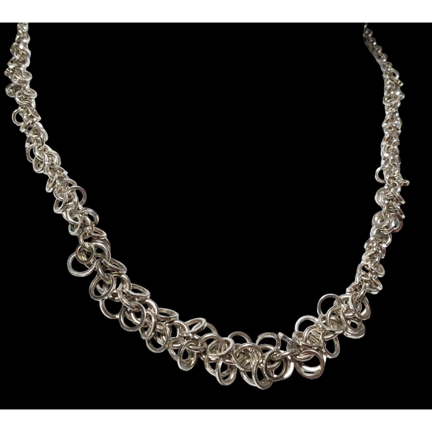 Other Vintage Avon Silver Ring Cluster Necklace Size ONE SIZE - 3 Thumbnail