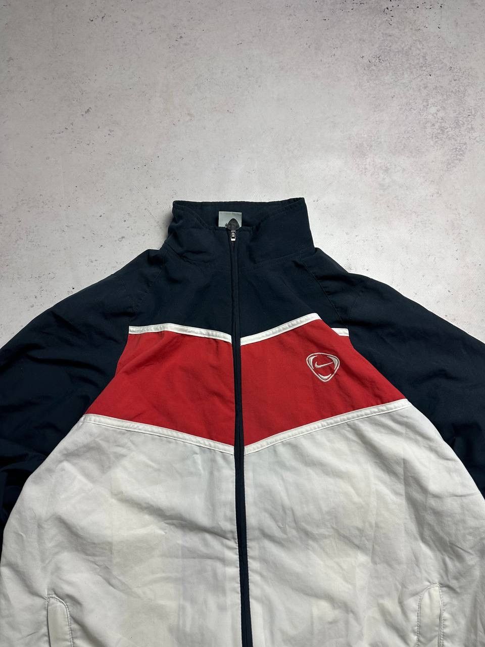 Nike × Vintage Vintage Nike Swoosh Olympic Boxy Jacket Y2K L Size US L / EU 52-54 / 3 - 2 Thumbnail