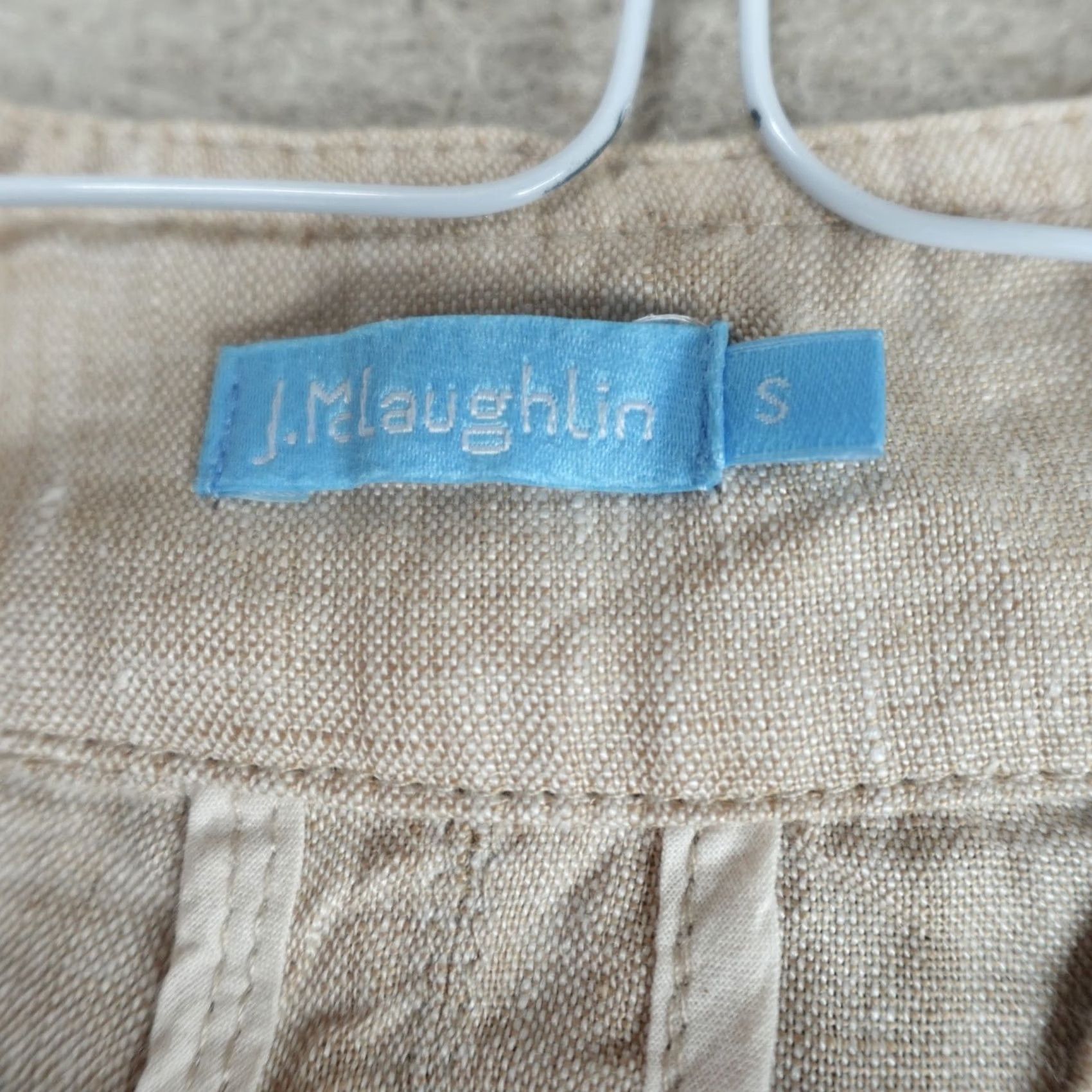 J.McLaughlin J. McLaughlin Jacket Women Beige Linen Solid Small 100% Linen Casual Modern Basic Jacket Womens Small Beige Linen Solid 100% Linen Size S / US 4 / IT 40 - 2 Thumbnail