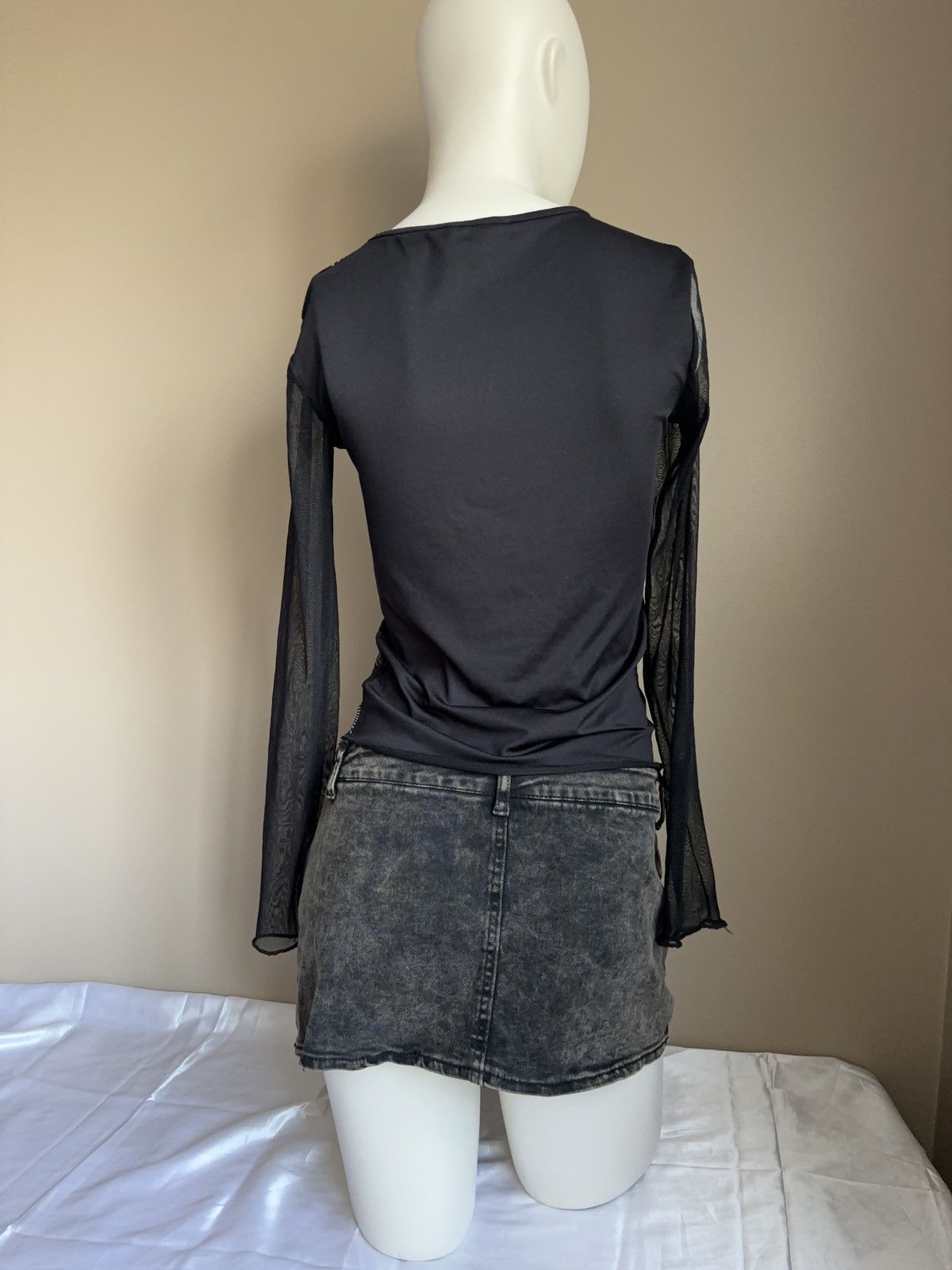 Japanese Brand × Vintage Mesh vintage printed long sleeve top Size M / US 6-8 / IT 42-44 - 4 Thumbnail