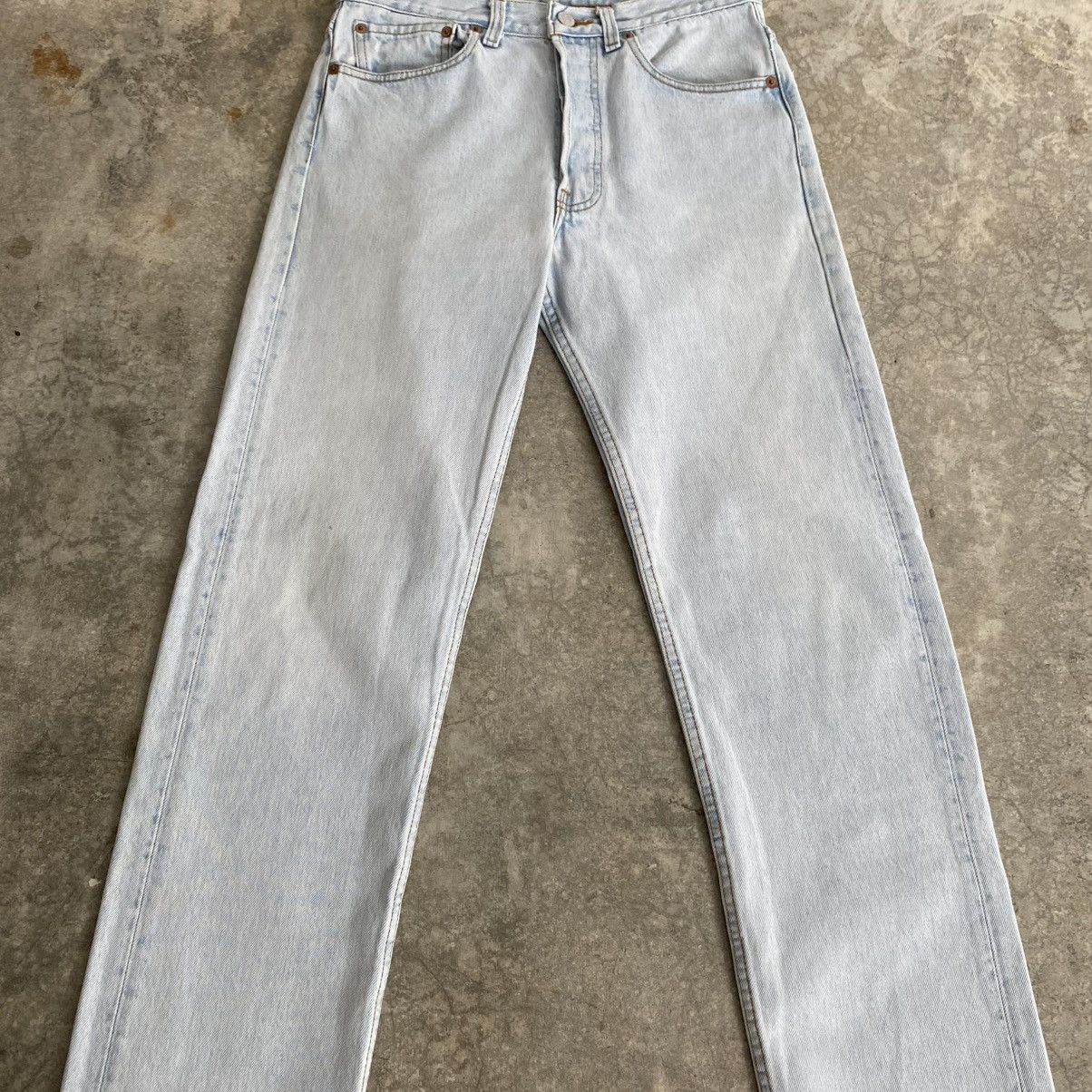 Levi's Vintage 1994 Levis 501 Released Hem Light Blue Denim Jeans Size US 30 / EU 46 - 5 Thumbnail
