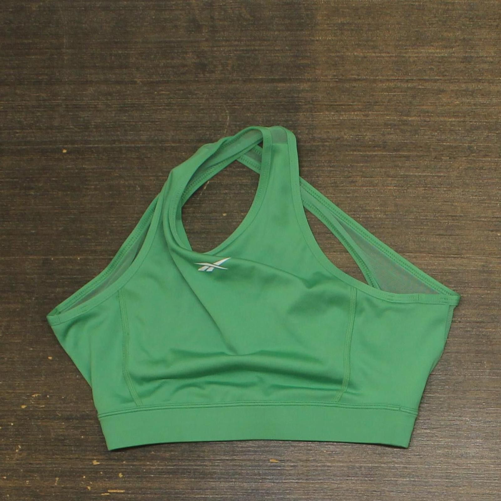 Reebok Reebok Halted Unlined Open Mesh Back Sports Bra Green Xs Size ONE SIZE - 1 Thumbnail