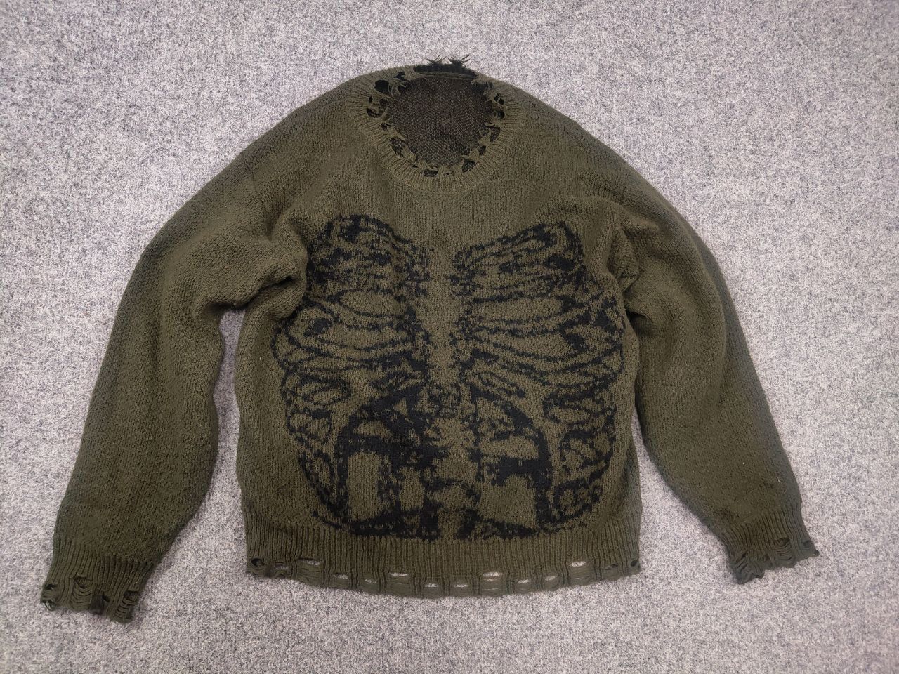 If Six Was Nine Vintage Y2K Style LGB Skeleton crew neck Distressed Sweater Size US S / EU 44-46 / 1 - 7 Thumbnail