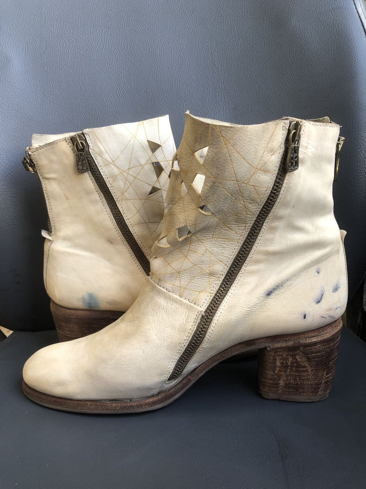 A.S.98 A.S 98 Beige Calfskin Leather Women’s Boots Size 42 Size US 10.5 / IT 40.5 - 6 Thumbnail