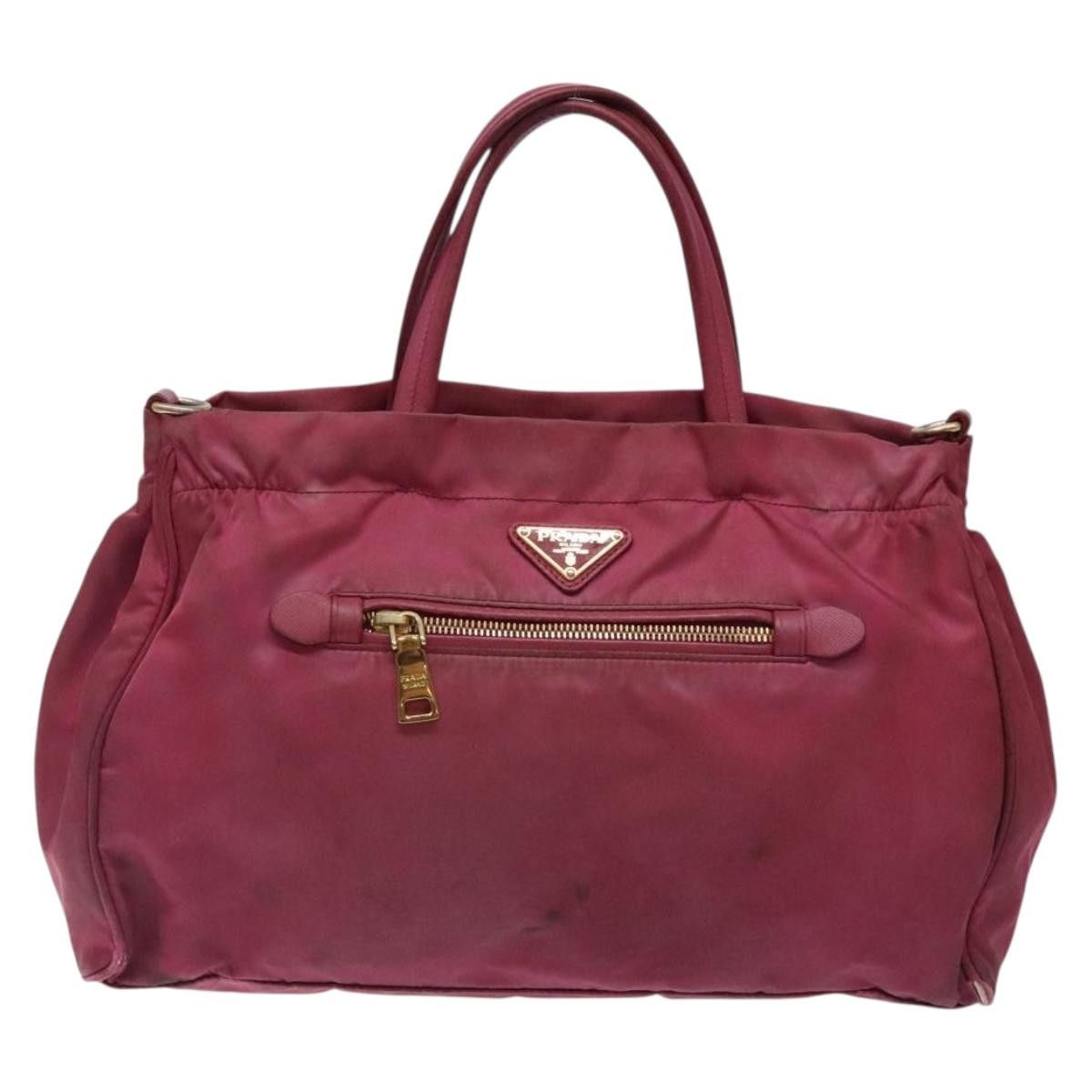 Prada PRADA Hand Bag Nylon Pink Gold Size ONE SIZE - 2 Thumbnail