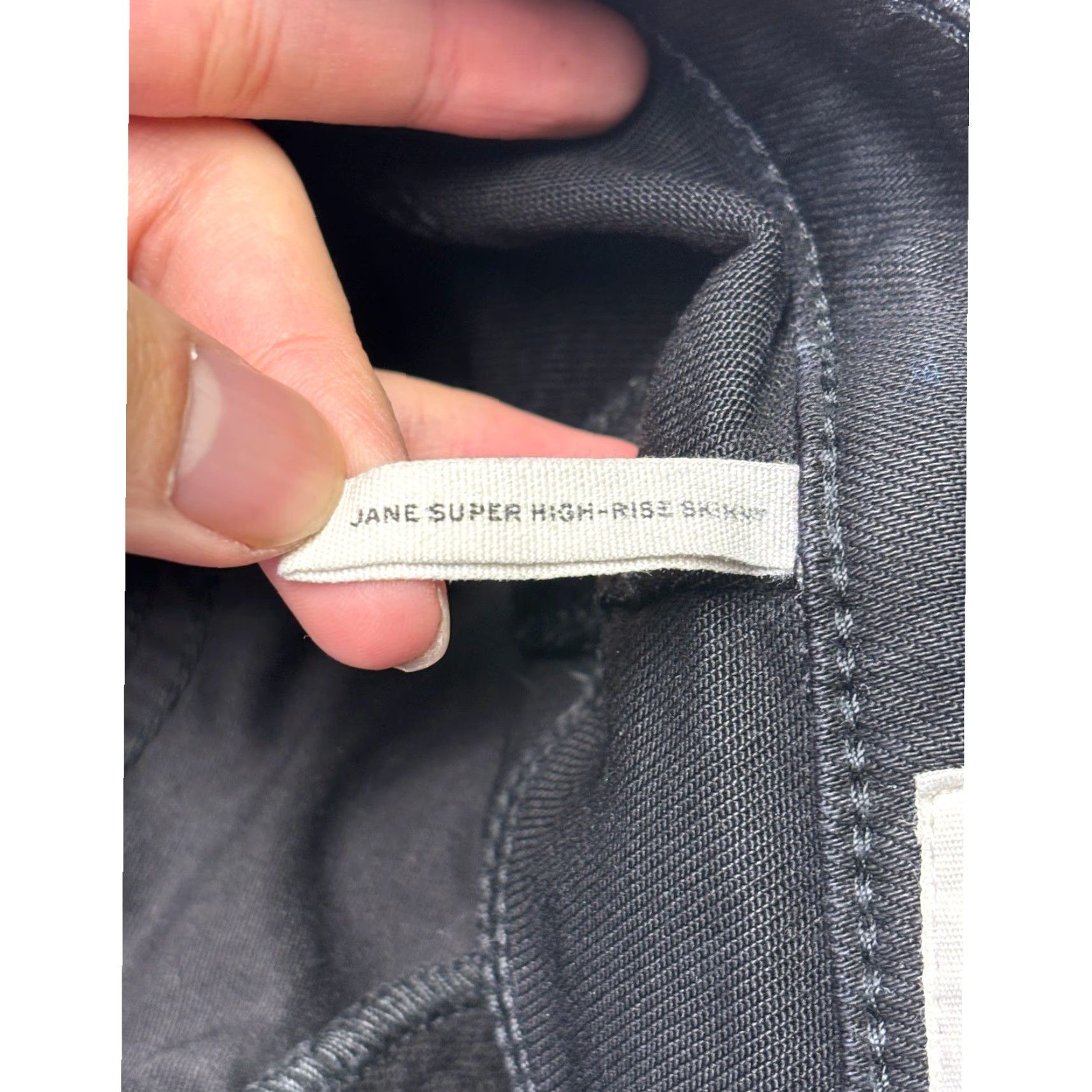 Rag & Bone Rag & bone Jane Super High Rise Skinny Jeans Black Womens 25X29 YKK Zip Slim Rise High Ankle Zip 5-Pocket Denim Jewelry? Size 42" / US 20 - 6 Thumbnail