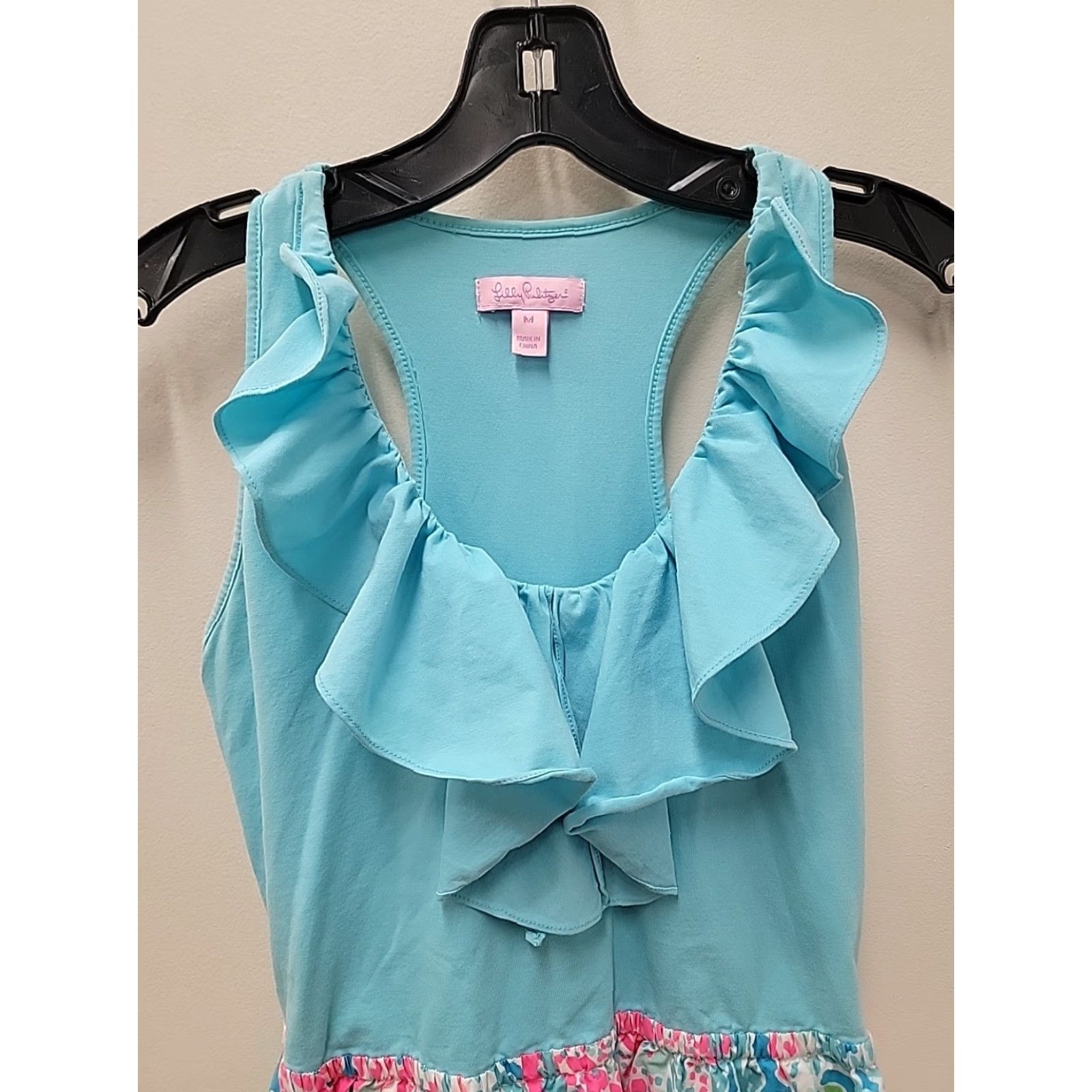 Lilly Pulitzer Lilly Pulitzer Lets Cha Cha Danita Dress Womens M Multicolor Ruffle Fit & Flare Short 34 Chest 15 Length Womens Size M / US 6-8 / IT 42-44 - 3 Thumbnail