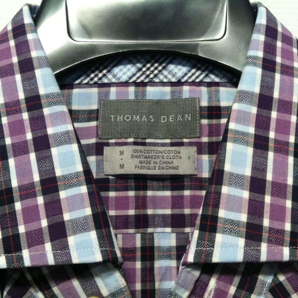 Thomas Dean THOMAS DEAN MENS NEW 100%COTTON CASUAL SHIRT SIZE: M Size US M / EU 48-50 / 2 - 9 Thumbnail