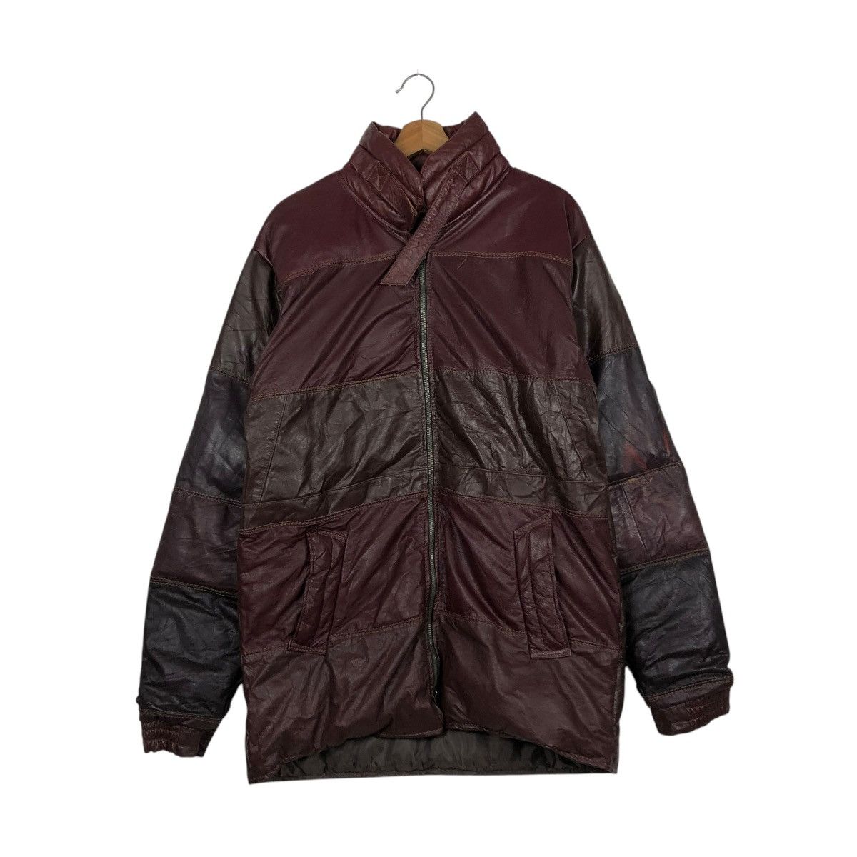 Japanese Brand 🔥VINTAGE BIKER LEATHER JACKET BERMANS ISSEY MIYAKE Size US M / EU 48-50 / 2 - 3 Thumbnail