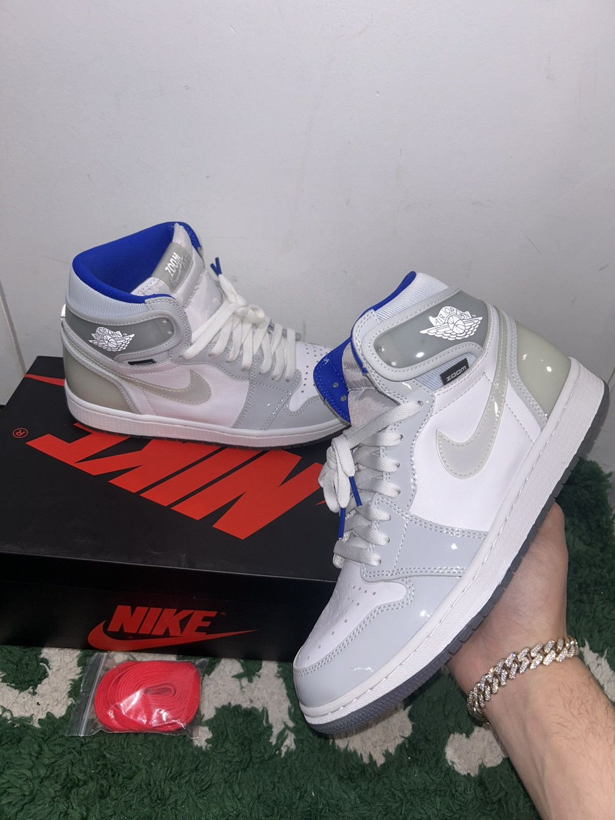 Jordan Brand Size 9.5 - Air Jordan 1 Zoom High Racer Blue Preowned Size US 9.5 / EU 42-43 - 1 Thumbnail