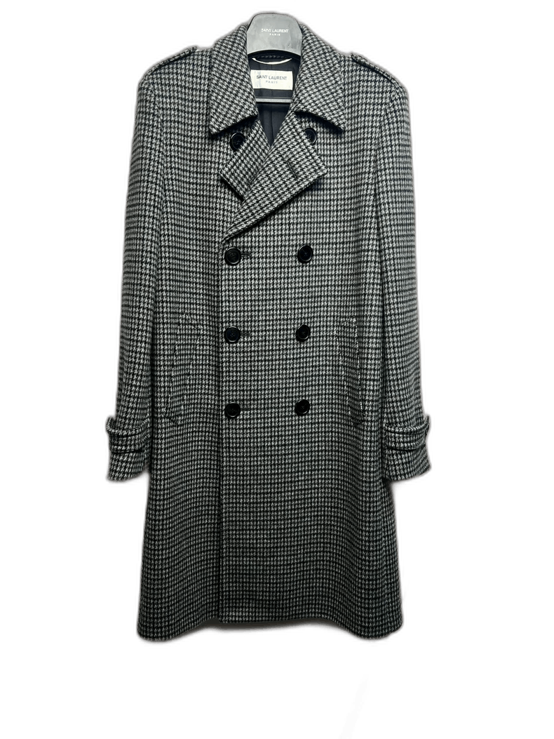 Saint Laurent Double Breasted Wool Coat