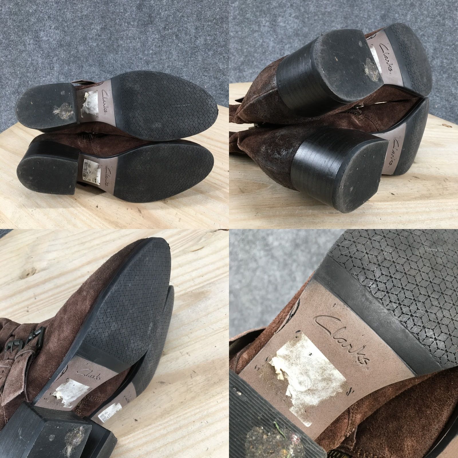 Clarks Clarks Boots Womens 8 Ankle Biker Buckles Distressed Leather Brown Size US 8 / IT 38 - 10 Thumbnail