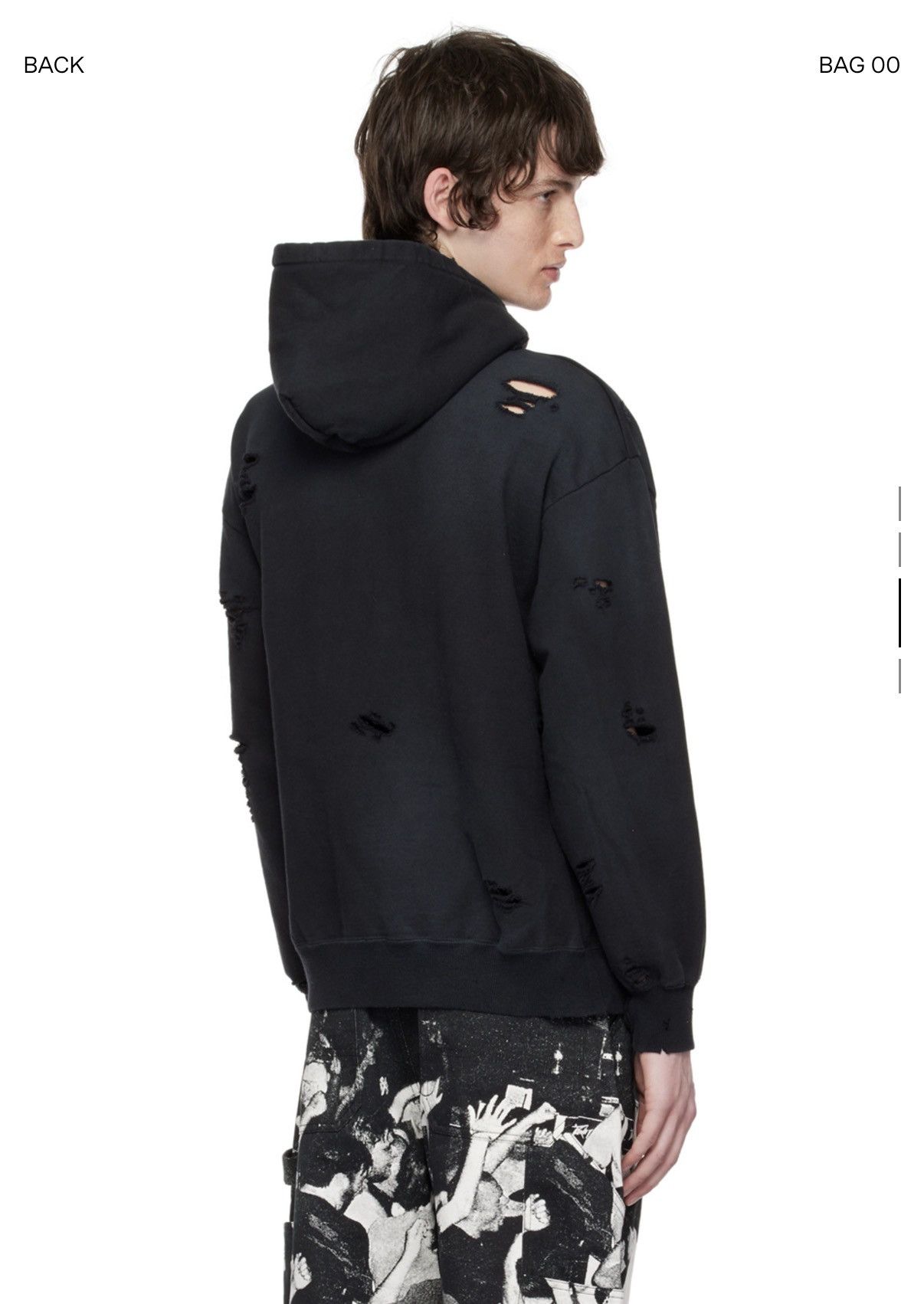 Flagstuff Black Damaged Hoodie Size US M / EU 48-50 / 2 - 5 Thumbnail