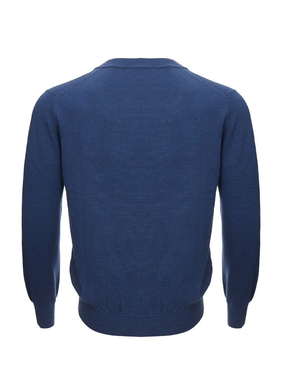 image of Gran Sasso Blue Wool Cardigan With Men's Pockets (Size Medium)