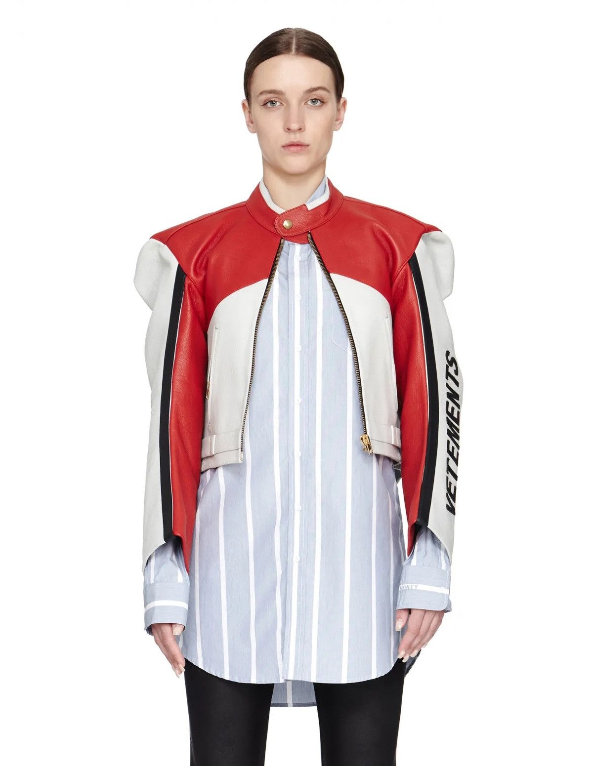Vetements (S) FW16 Demna Vetements Leather Moto Jacket Size US S / EU 44-46 / 1 - 4 Thumbnail