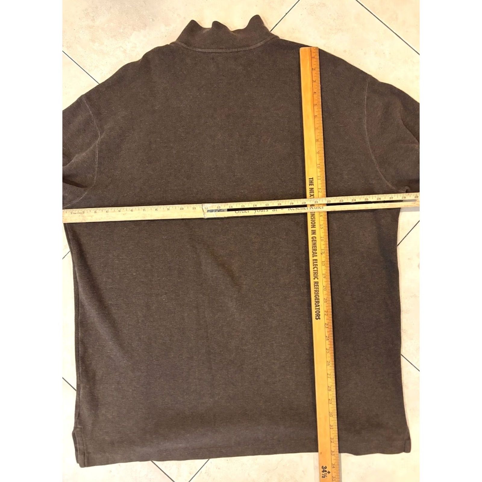 Polo Ralph Lauren Polo Ralph Lauren Sweater Mens 2XLT Cotton 1/4 Zip Brown Mock Neck Pullover Logo Embroidered Zipper Knit Casual Classic Preppy 5227 Mens Size US XXL / EU 58 / 5 - 7 Thumbnail