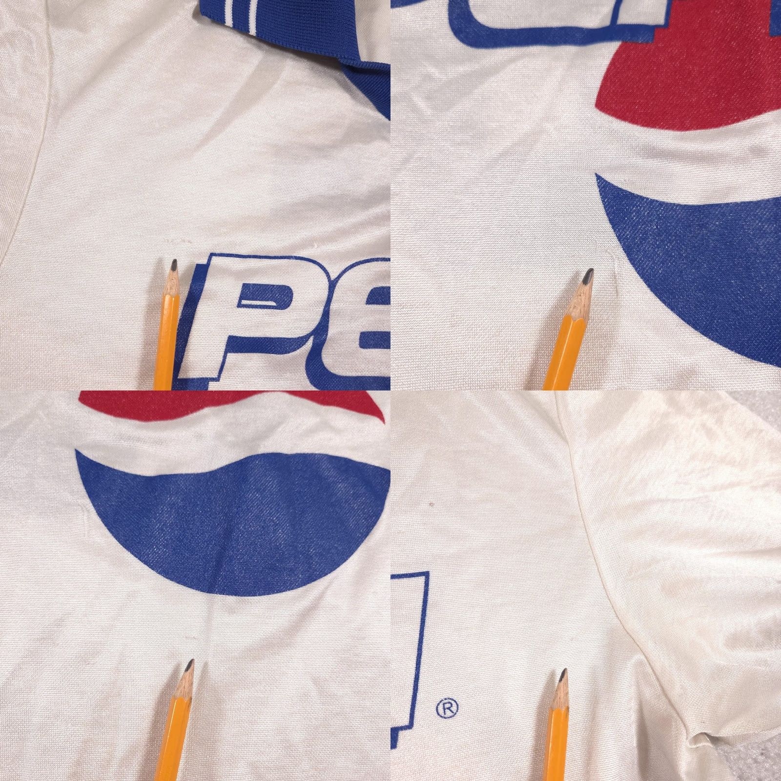 Vintage VINTAGE Pepsi Shirt Mens Medium Ringer V Neck Made USA 80s White Short Sleeve Graphic Print Logo Tennis Collar Sportswear Size US M / EU 48-50 / 2 - 8 Thumbnail