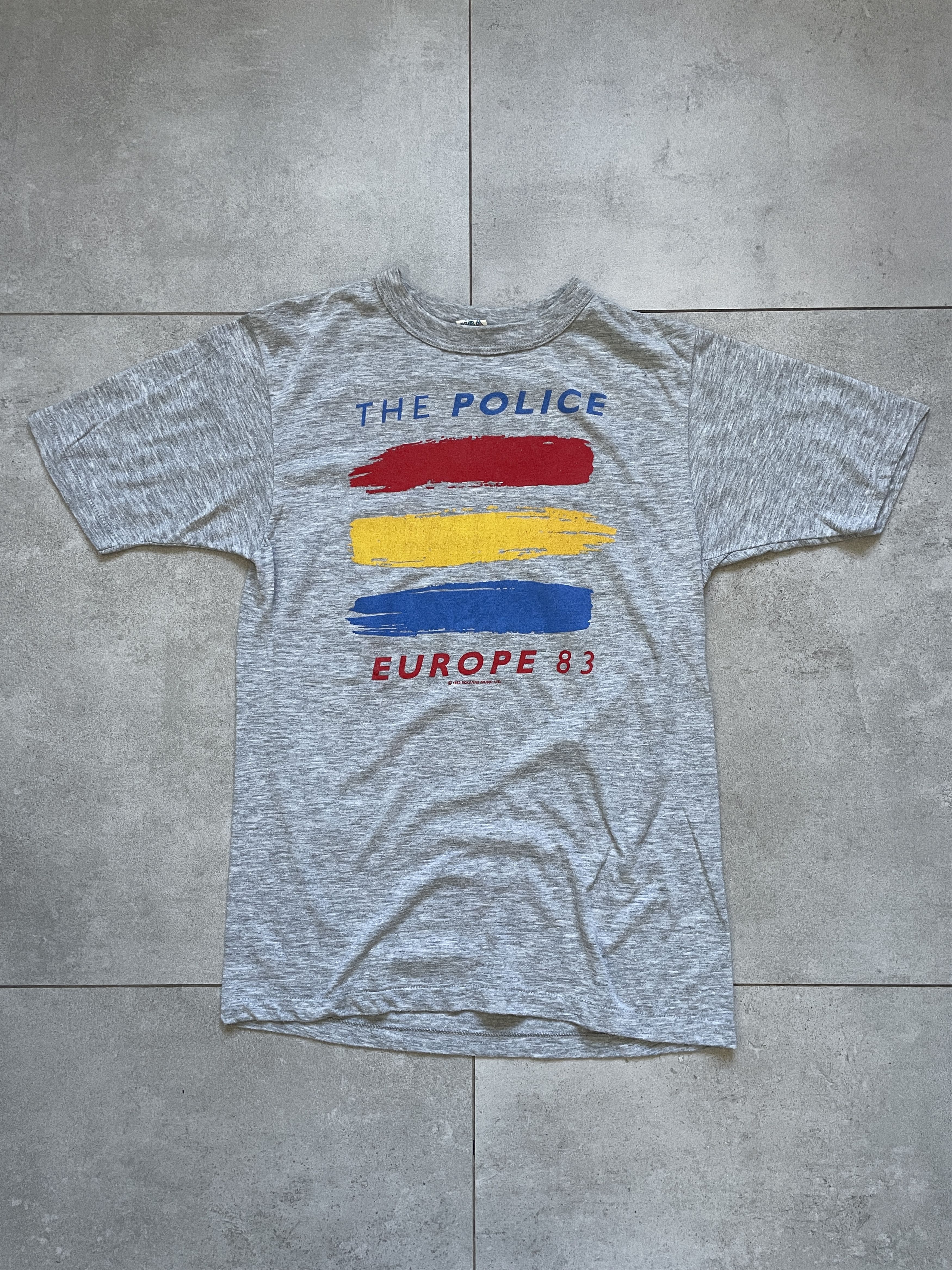 Vintage VINTAGE 80S THE POLICE EUROPE 83' TOUR GRAY TEE Size US S / EU 44-46 / 1 - 1 Thumbnail